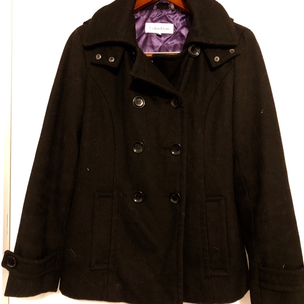 Classic Black Calvin Klein Peacoat